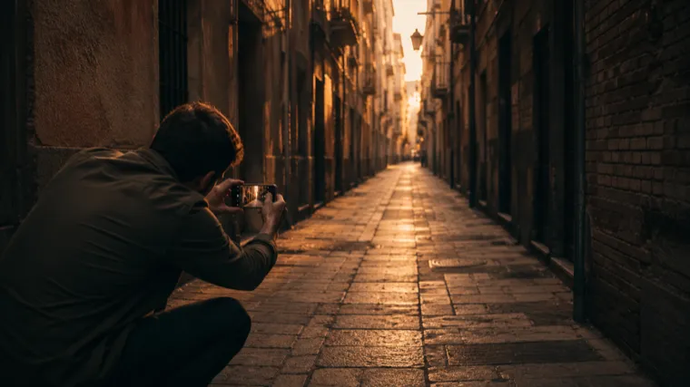 Composition with depth and deliberate framing